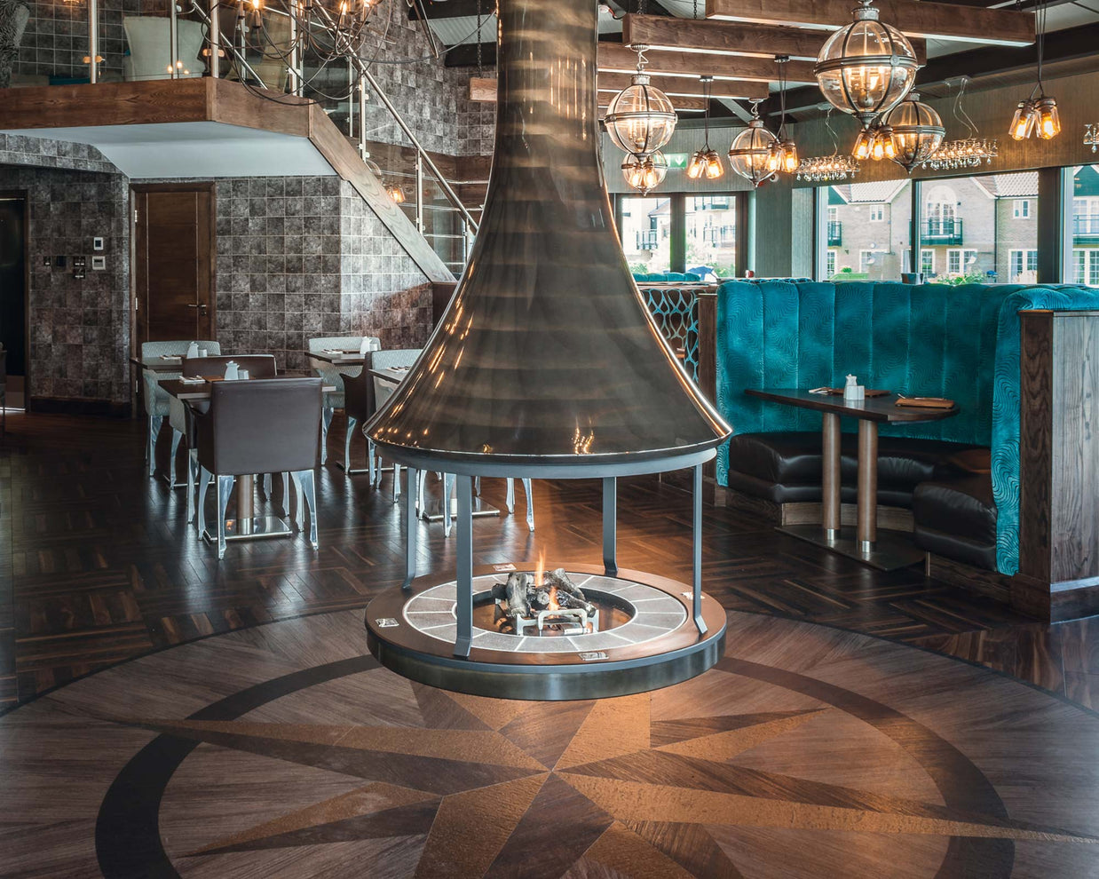 Suspended Fireplace JC Bordelet Zelia