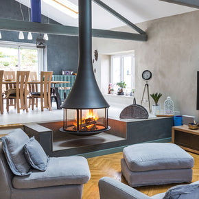 Suspended Fireplace JC Bordelet Zelia