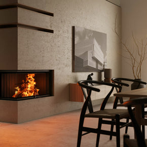 Foyer au bois LUXUS® 32 Coin gauche - LXCL32