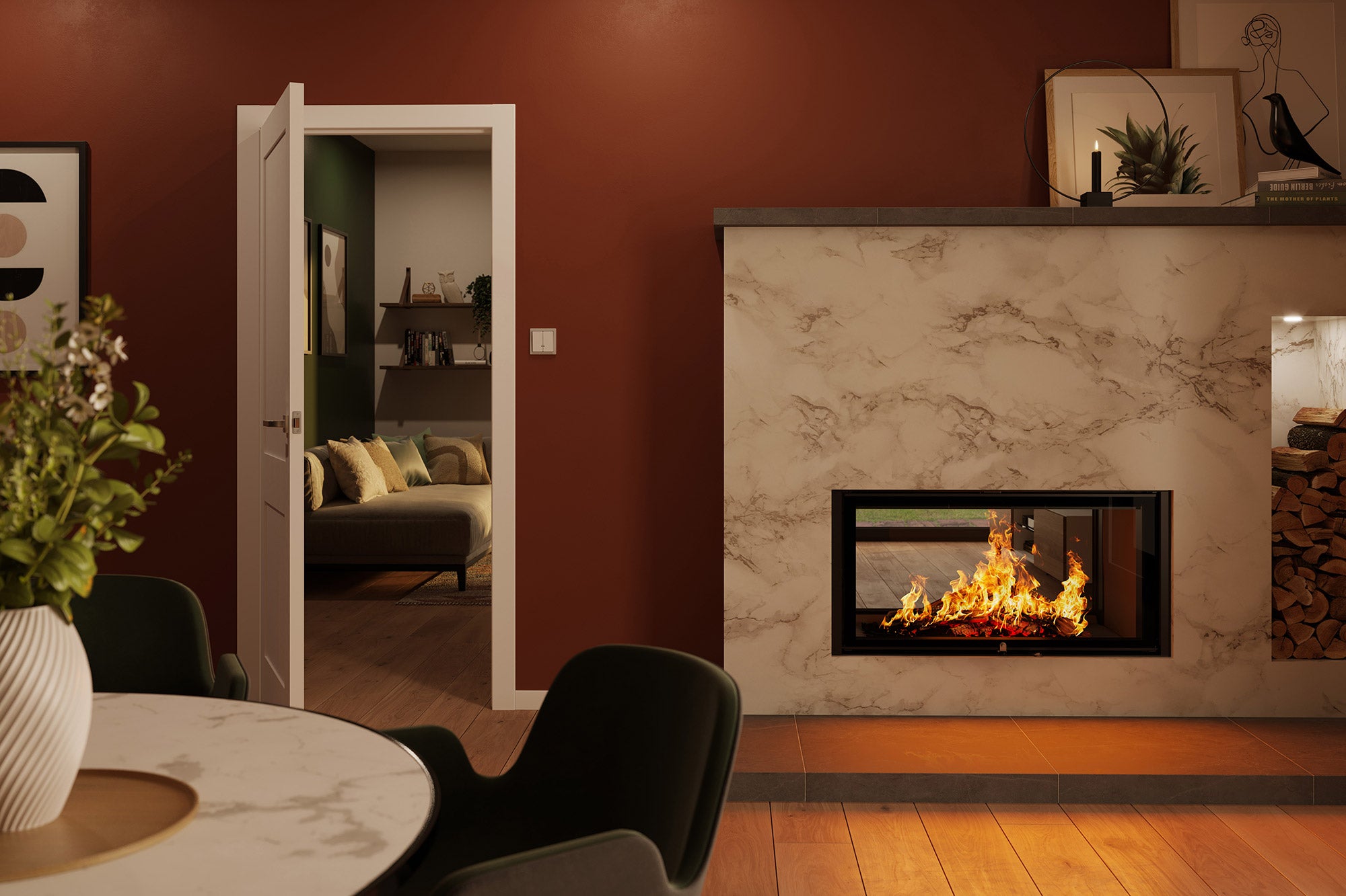Foyer au bois LUXUS® 40 Deux faces - LXST40 – Centre du Foyer
