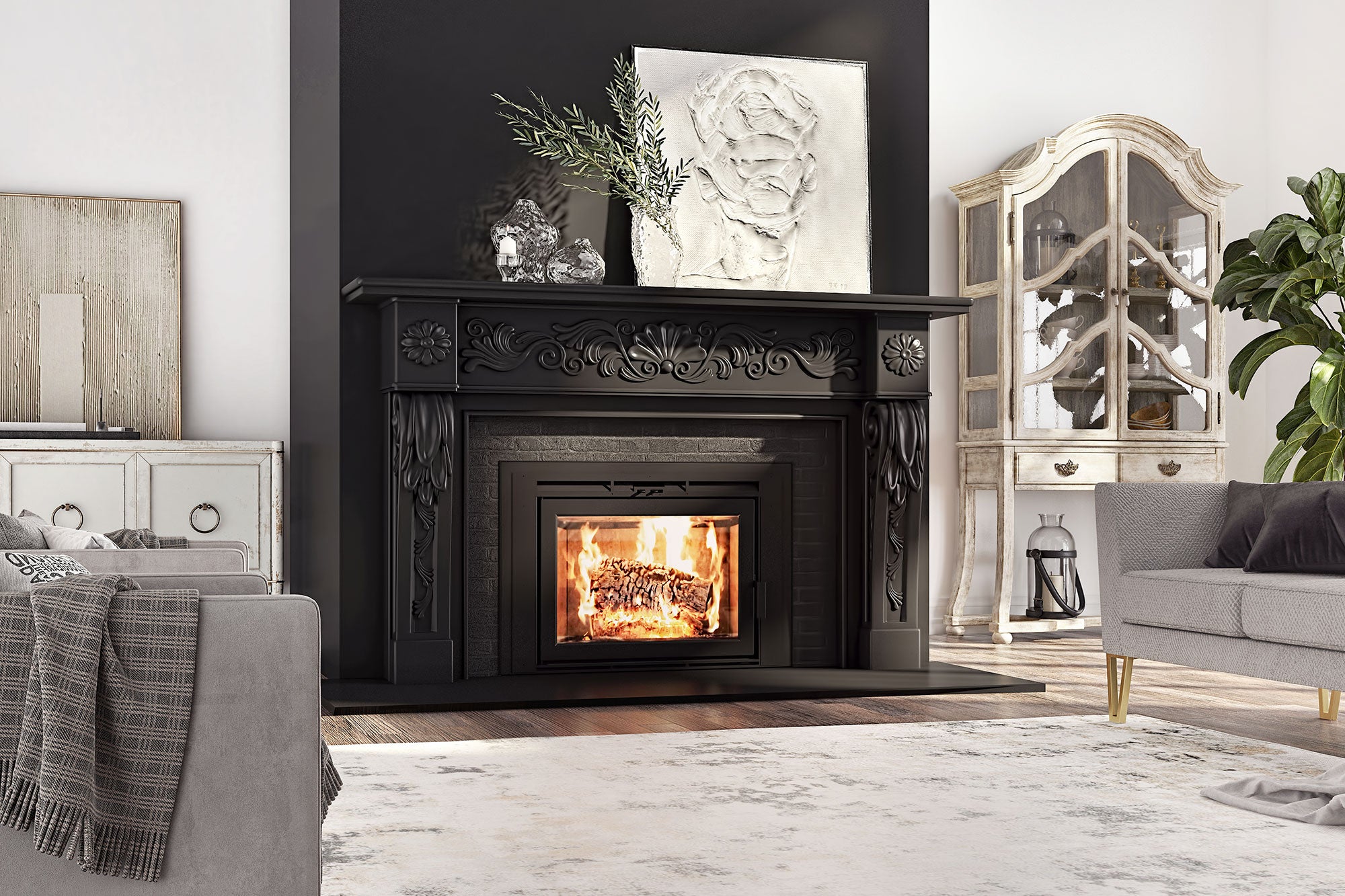 Built-in Wood Fireplace Flair® 34 - UW1200 – Centre du Foyer