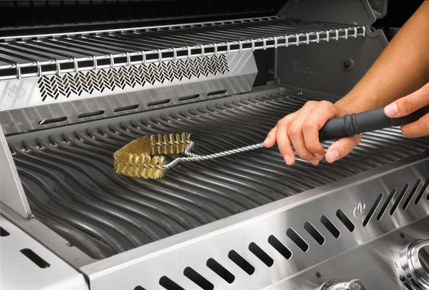 NAPOLEON THREE SIDED GRILL BRUSH - BRASS BRISTLES