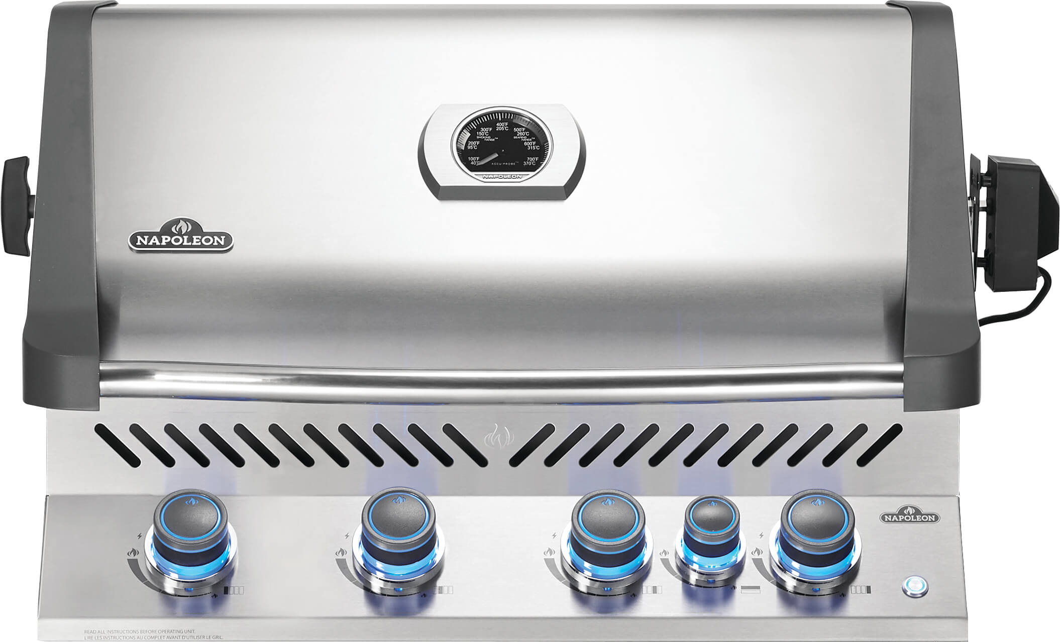 Tête de barbecue Prestige® 500 intégrée avec brûleur arrière infrarouge